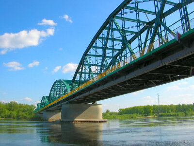 Bridge across the river in Bydgoszcz