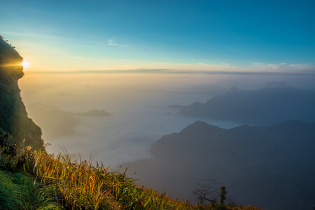 Beautiful Landscape of Phu Chi Fa National Park photo
