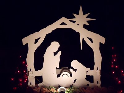 Christmas manger jesus photo