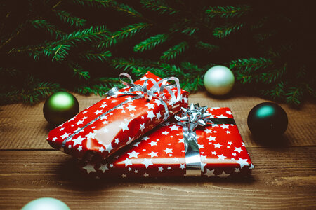 Christmas Presents Under Tree photo