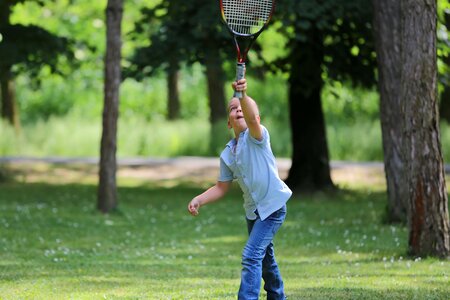Boy tennis racket tennis photo