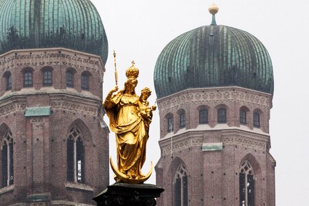 Gilded frauenkirche towers