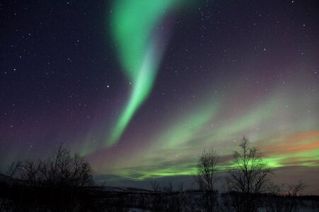 Sweden lapland aurora borealis photo