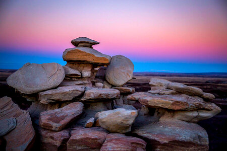 Rock Formations at Dusk photo
