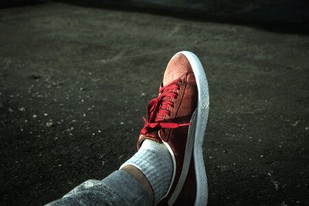 Foot footwear red photo