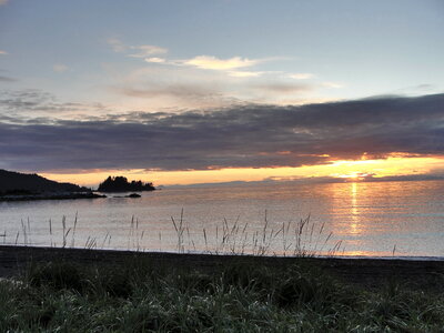 Sunset scene on lake