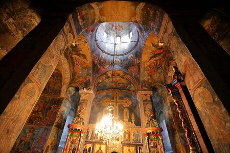 Monastery Byzantine interior decoration photo