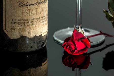 Romantic bottle drink photo