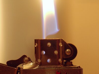Lighter zippo flame photo