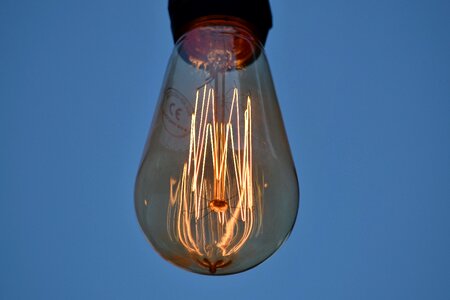 Electricity glass light bulb photo