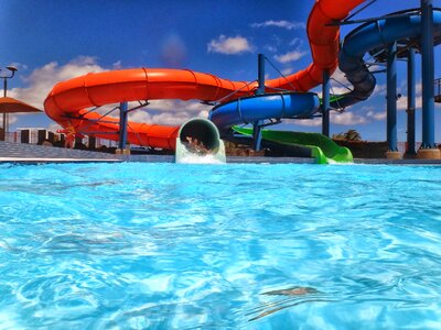 Pool water slide photo