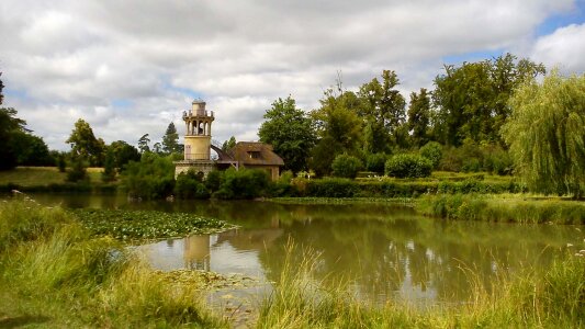 Paris Versailles Landscape Lake Reflection Leaves photo