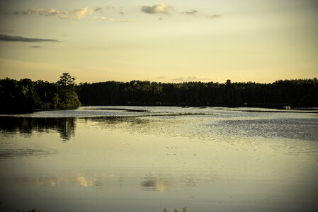 Dusk over Day Lake at Chequamegon National Forest, Wisconsin photo