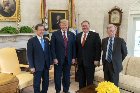 President Trump Meets with President Moon Jae-in of the Korea photo