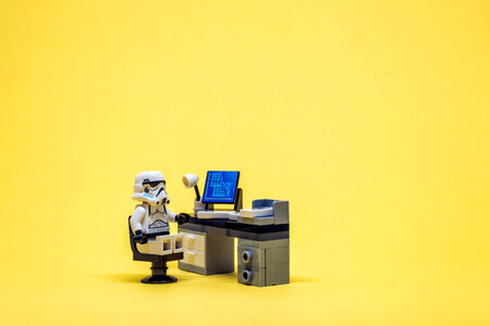 Stormtrooper at his workplace photo