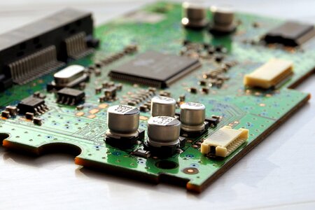 Board chip component photo