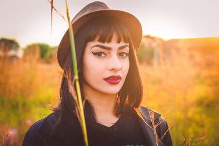 Woman Wearing Hat photo