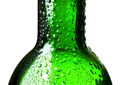 Wet Green Glass Bottle photo