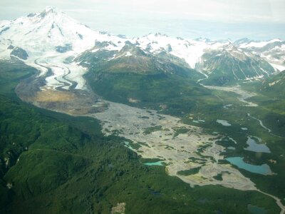 Red Glacier on Iliamna Volcano.