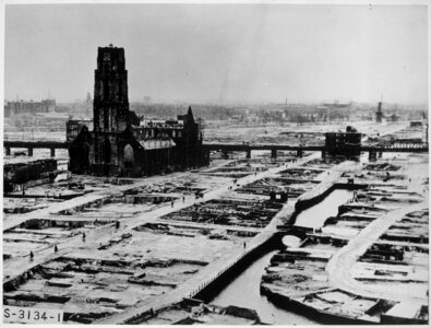 Rotterdam after bombing of World War 2 in the Netherlands photo