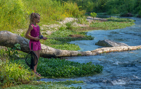 Young girl fishing-1 photo