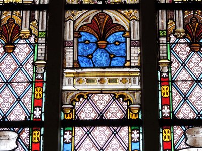 Altar stained glass window photo