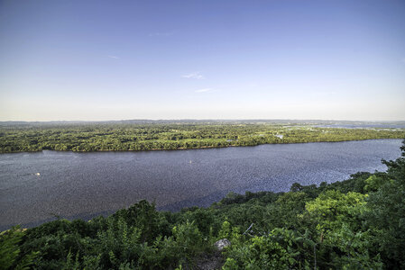 Peaceful and scenic overlook of the Mississippi River Landscape photo