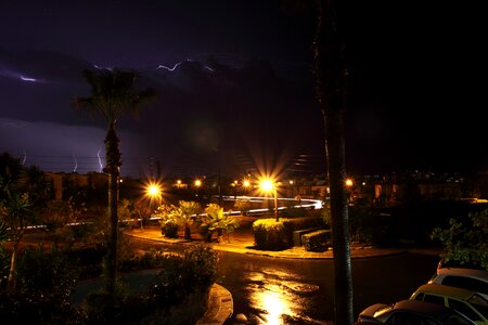 Electricity lightning night