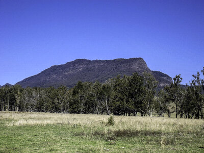 Large hill in the distance at Lamington National Park, Queensland, Australia