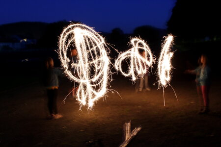 Lightpainting with sparklers