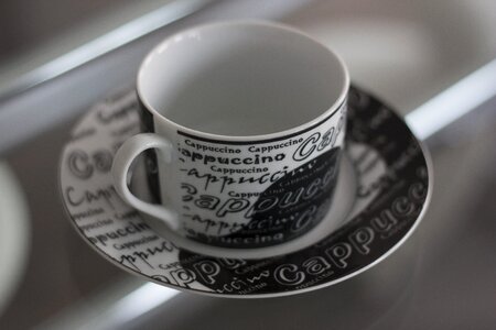 Cafe porcelain tableware photo