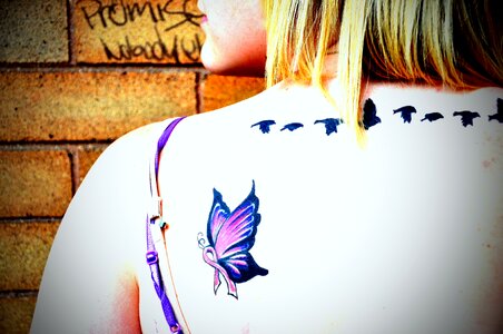 Skin back decoration