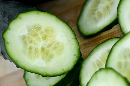 Close-Up cross section cucumber