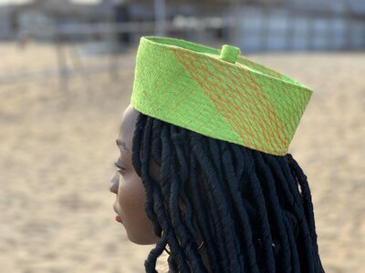 Woman hat beach photo