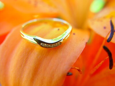 Gold ring gold diamond beautiful photo