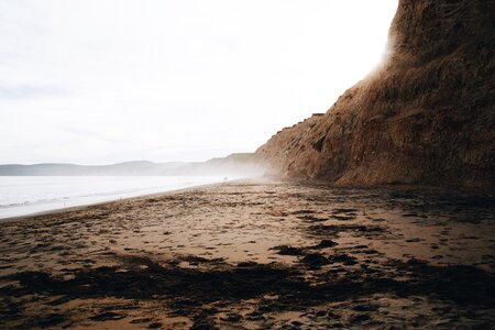 Beach brown fog photo