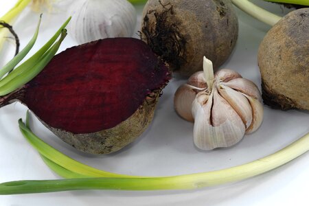 Beetroot garlic onion