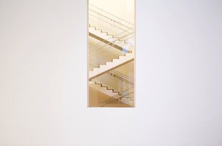 Stairwell in Building of Modern Art Museum in NY photo