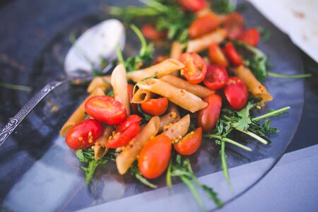 Red tomato pasta penne photo