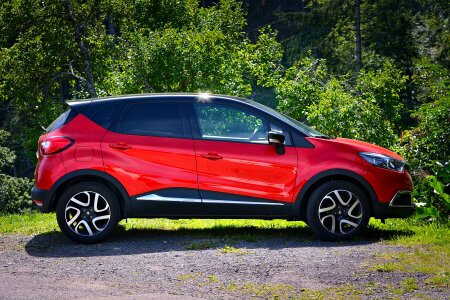 Small car passenger cars red