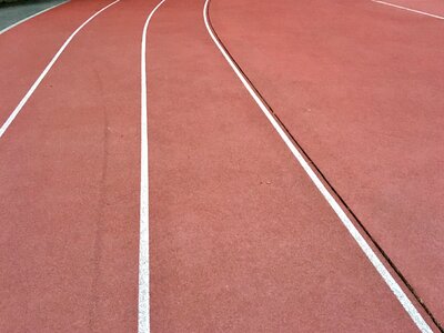 Olympic running track runway photo