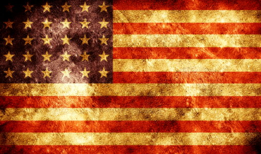 Grunge American flag photo