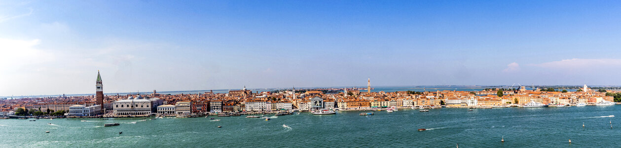 Panoramic View of Venice in Italy photo