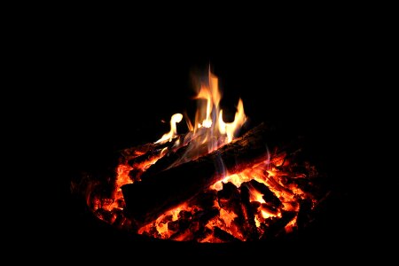 Blaze flame wood fire campfire