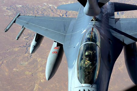 Close-up of an F-16 Fighting Falcon