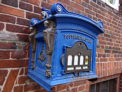 Letter boxes mailbox blue photo