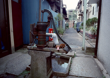 old traditional streets of Tokyo photo