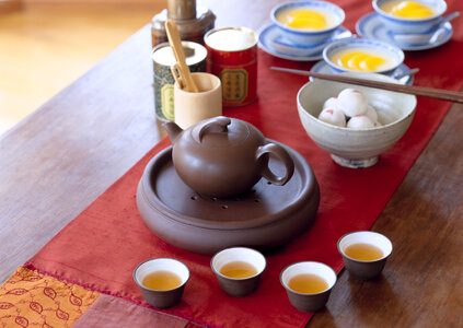 Chinese tea ceremony set photo