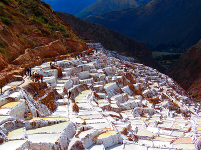 Salinas of Maras Salt steps in Peru photo