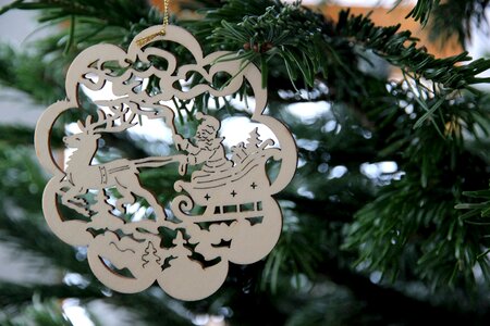 Straw ring decorate christmas ornaments photo